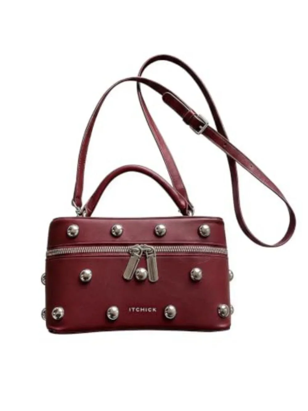 Quilted Zipper Crossbody Handbag Y2K Top Handle Small Bucket Satchel Purse Faux